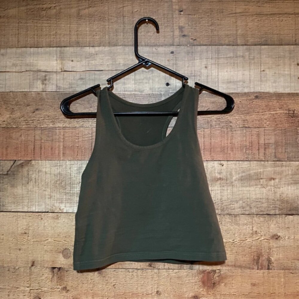Hunter green crop top size small